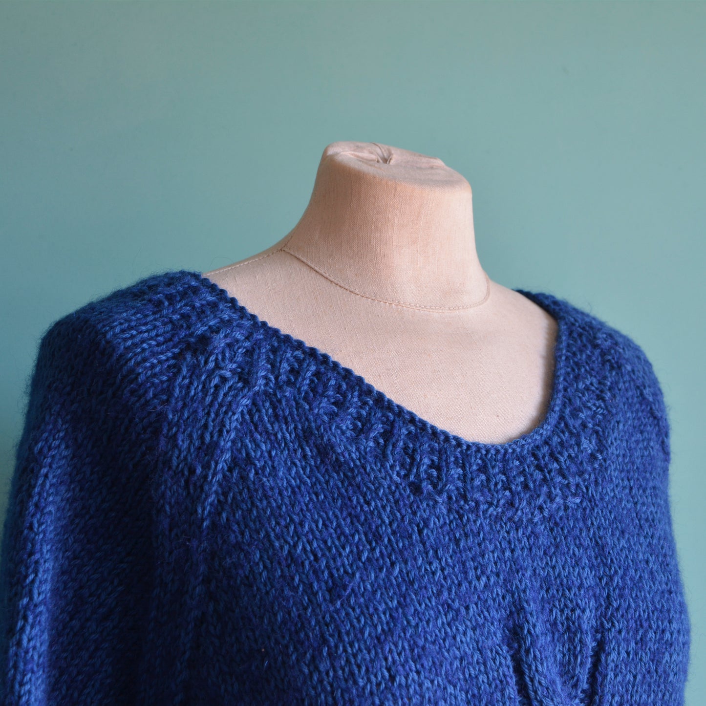 MAGLIONE Trecce blu