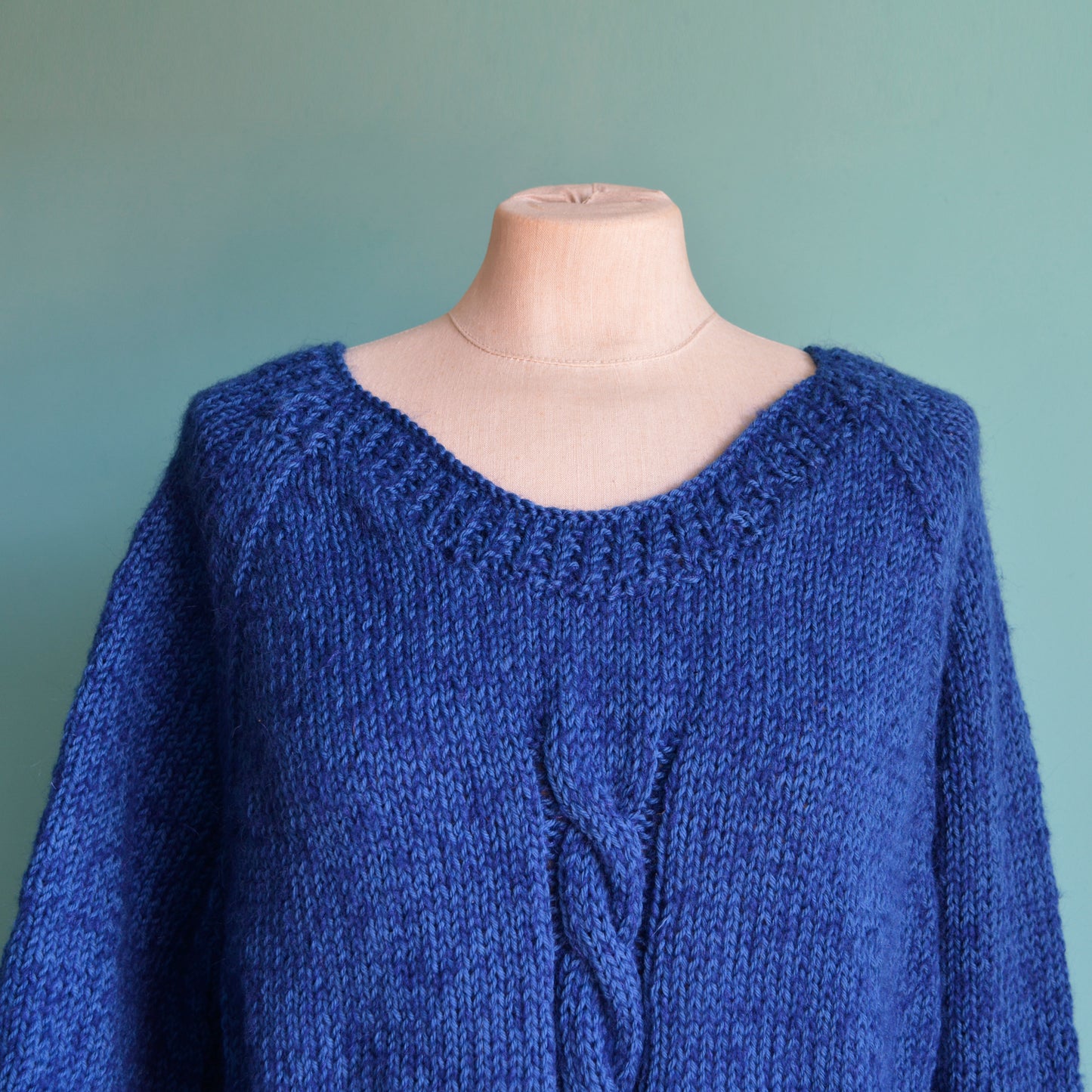 MAGLIONE Trecce blu