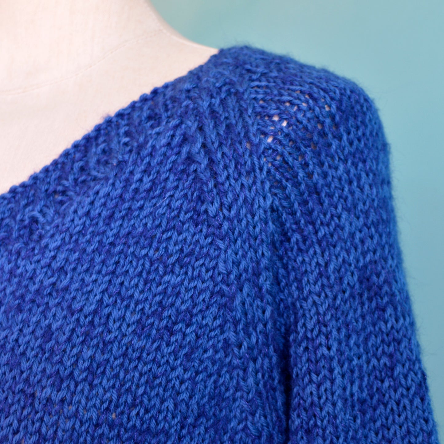 MAGLIONE Trecce blu