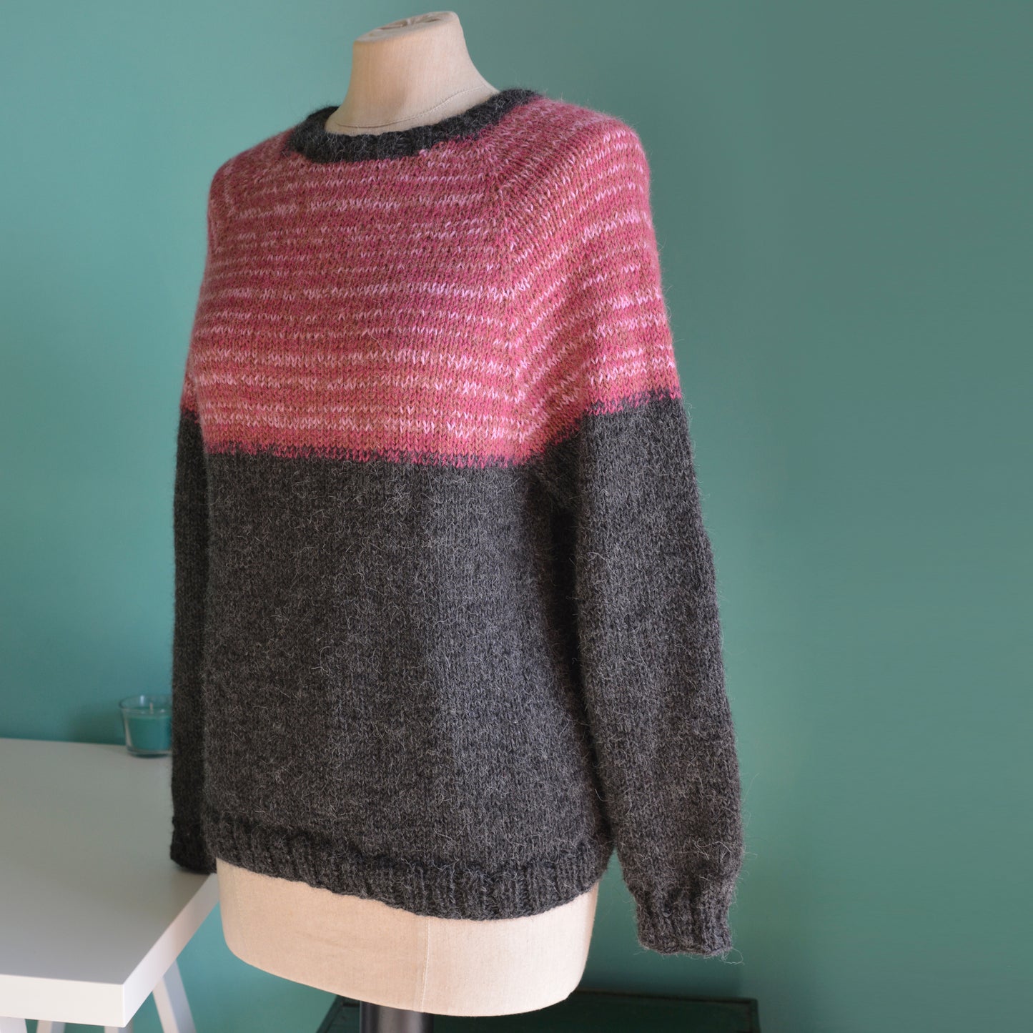 MAGLIONE Alpaca sprone prugna